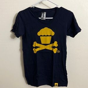 Johnny Cupcakes Blue Yellow Logo Tee - Medium - Women’s